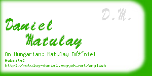daniel matulay business card